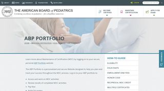 
                            1. ABP Portfolio | The American Board of Pediatrics