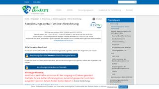 
                            9. Abrechnungsportal - Online-Abrechnung - Wir Zahnärzte in ...