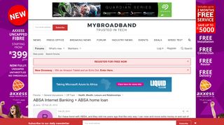 
                            3. ABSA Internet Banking + ABSA home loan | MyBroadband Forum