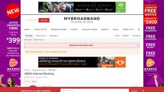 
                            6. ABSA Internet Banking | MyBroadband Forum