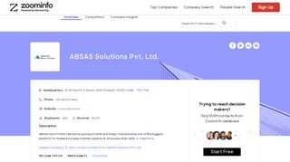 
                            4. ABSAS Solutions Pvt. Ltd. - Overview, News & Competitors ...