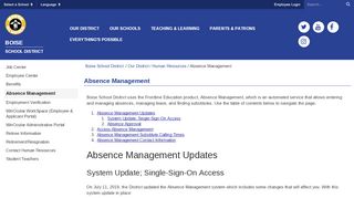 
                            8. Absence Management - Boise School District