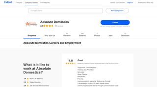 
                            2. Absolute Domestics Careers and Employment | Indeed.com