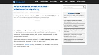 
                            4. ABSU Admission Portal 2019/2020 - abiastateuniversity.edu.ng ...