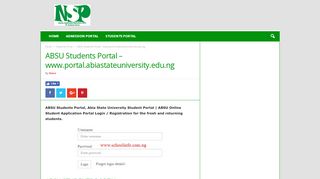 
                            6. ABSU Students Portal - www.portal.abiastateuniversity.edu.ng ...