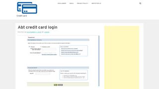 
                            11. Abt credit card login - Credit card - …