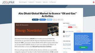 
                            8. Abu Dhabi Global Market to licence “Oil and Gas” Activities ...