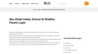 
                            3. Abu Dhabi Indian School Al Wathba Parent Login - Sign In to ...