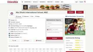 
                            7. Abu Dhabi International School, MBZ (Reviews) Abu Dhabi, UAE