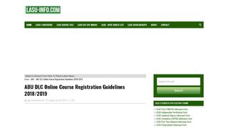 
                            3. ABU DLC Online Course Registration Guidelines 2018/2019