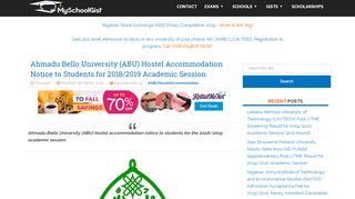 
                            6. ABU Hostel Accommodation Notice to Students for 2018/2019 Session