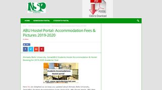 
                            8. ABU Hostel Portal- Accommodation Fees & Pictures 2019-2020 ...