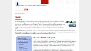 
                            3. ABVTEX | Social Accountability Accreditation Services