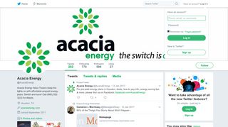 
                            4. Acacia Energy (@AcaciaEnergy) | Twitter