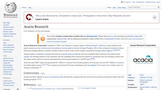 
                            6. Acacia Research - Wikipedia