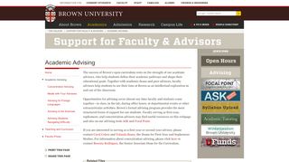 
                            1. Academic Advising | Support for Faculty and Advisors - Brown ...