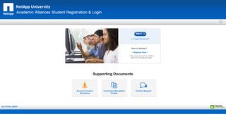 
                            5. Academic Alliance Registration - NetApp Login Page