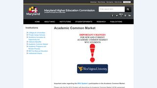 
                            8. Academic Common Market - Maryland Higher Education ...