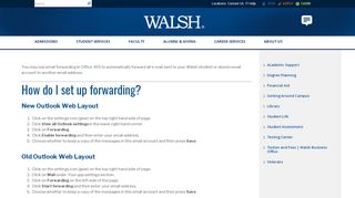 
                            6. Academic E-Mail Forwarding - Walsh College