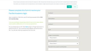 
                            7. Academic ID Request - FactSet Insight