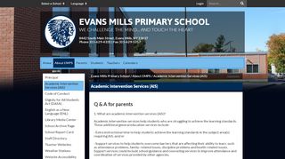 
                            9. Academic Intervention Services (AIS) - Evans Mills Primary School