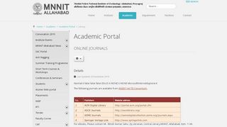 
                            1. Academic Portal - mnnit