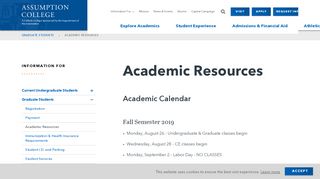 
                            2. Academic Resources | Assumption College