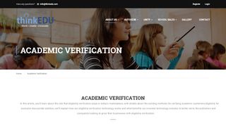 
                            7. Academic Verification - ThinkEDU Corporate WebSite