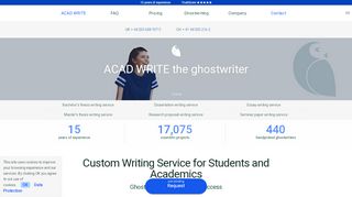 
                            1. Academic Writing Service | ACAD WRITE the ghostwriter