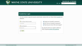 
                            10. Academica: Login