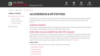 
                            2. Academics & Studying - California State University, East Bay