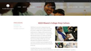 
                            4. Academics — The SEED School of Miami