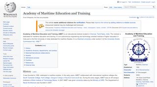 
                            8. Academy of Maritime Education and Training - Wikipedia