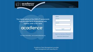 
                            3. Acadience Data Management