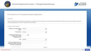 
                            6. Acadis® Portal - Wisconsin Department of Justice