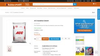 
                            5. Acc Cement, Acc Ppc Price Today in Hyderabad …