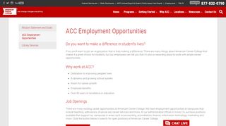 
                            5. ACC Employment Opportunities - American Career College