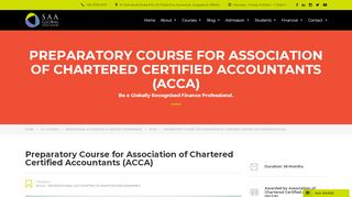 
                            7. ACCA Course Singapore | Accounting Course - SAA …