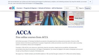 
                            1. ACCA - Free Courses from ACCA | edX