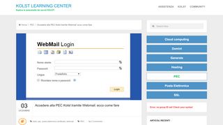 
                            3. Accedere alla PEC Kolst tramite Webmail: ecco …