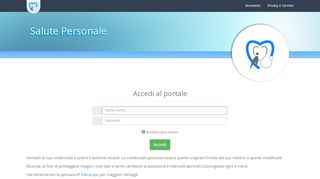 
                            2. Accedi al portale - salutepersonale.cloud