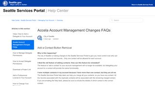 
                            5. Accela Account Management Changes FAQs - Seattle Services Portal