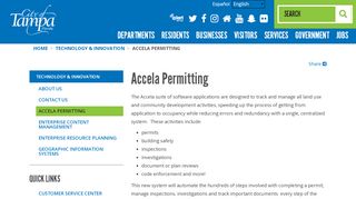 
                            2. Accela Permitting | City of Tampa