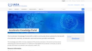 
                            1. Accelerator Knowledge Portal | IAEA