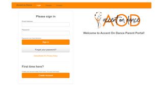 
                            1. Accent On Dance Parent Portal! - Dance Studio Pro