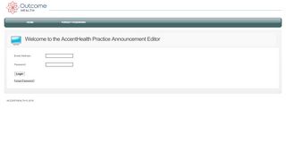 
                            1. AccentHealth SCM Editor Login