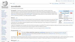 
                            7. AccentHealth - Wikipedia