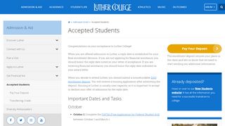 
                            5. Accepted Students | Admission & Aid | Luther College