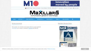 
                            8. Acceso incorrecto - maxillaris.com