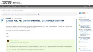 
                            2. Access 706/712 via web interface. Username/Pas... |ADTRAN Support ...